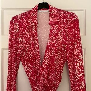 Diane von Furstenberg Pink Snakeskin Wrap Dress